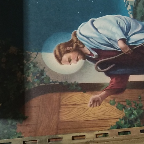 Standing Light Up Frame/Print Of Jesus Standing At A Door "Your Heart" #60 - Picture 3 of 13